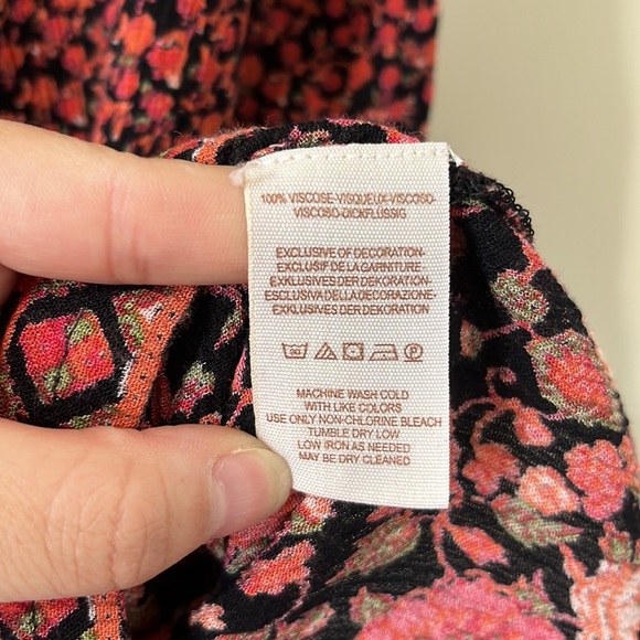 Free People Boho Floral Culotte Wide Leg Cropped Jumpsuit Size Medium - Picture 10 of 13